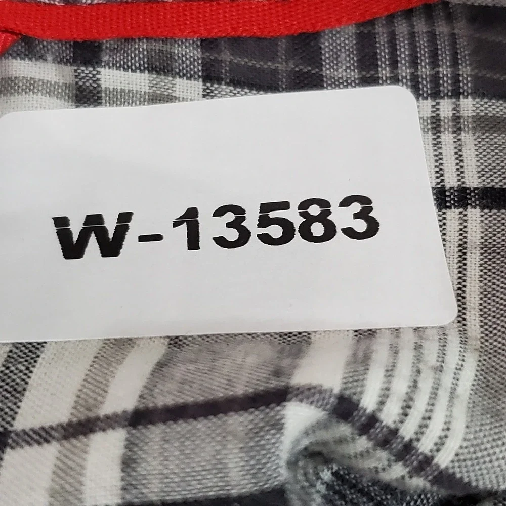 The North Face Men Button Up Shirt M White Plaid Western Short Sleeve READ